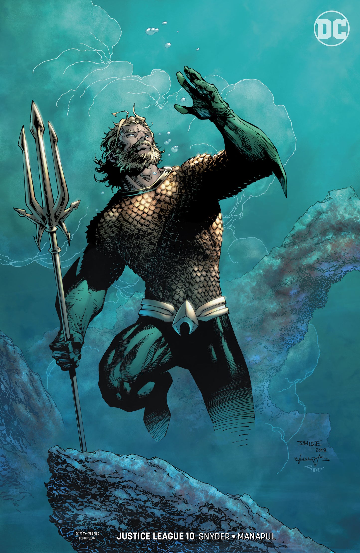 JUSTICE LEAGUE #10 VAR ED (DROWNED EARTH) COVER