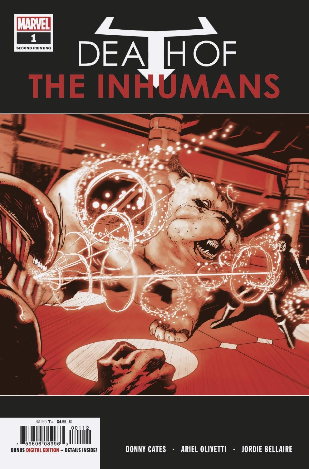 DEATH OF INHUMANS #1 (OF 5) 2ND PTG OLIVETTI VAR COVER