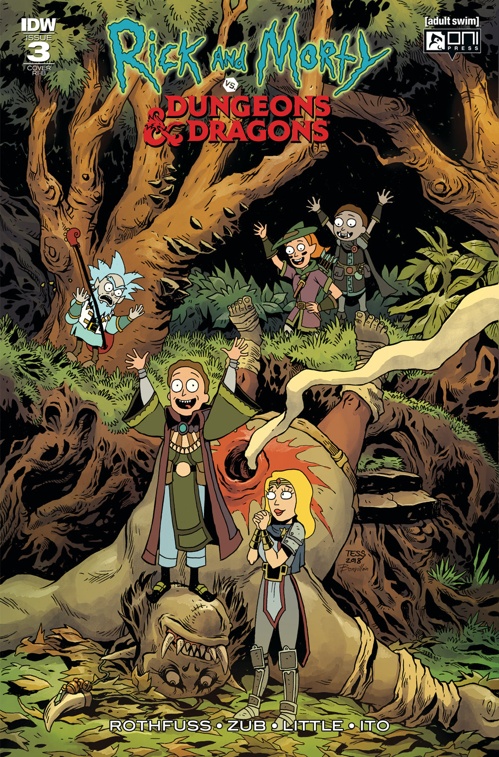 RICK & MORTY VS DUNGEONS & DRAGONS #3 (OF 4) 20 COPY INCV FO COVER