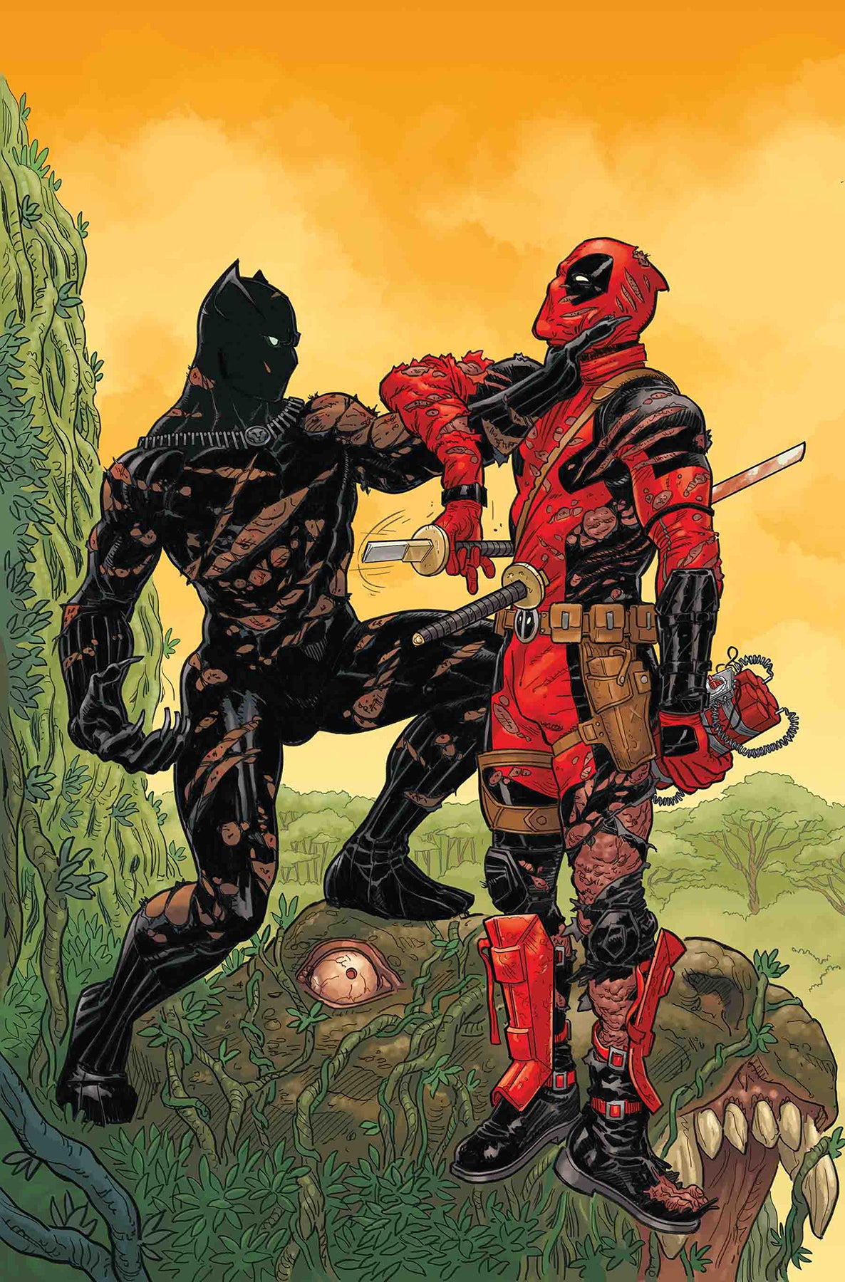 BLACK PANTHER VS DEADPOOL #2 (OF 5) SKROCE VAR COVER
