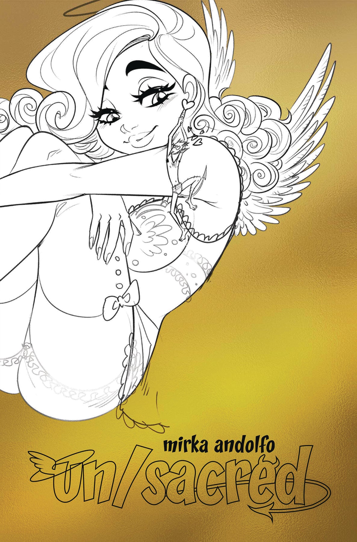 MIRKA ANDOLFOS UNSACRED #2 10 COPY ANDOLFO GOLD ANGELINA VAR