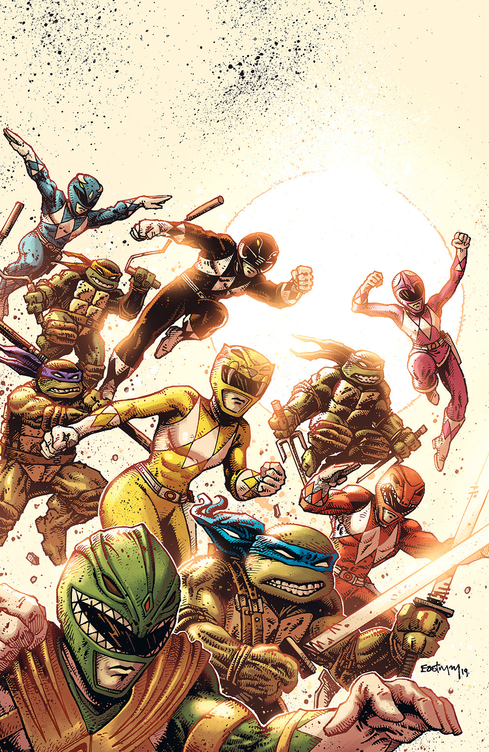 POWER RANGERS TEENAGE MUTANT NINJA TURTLES #1 FOC VAR