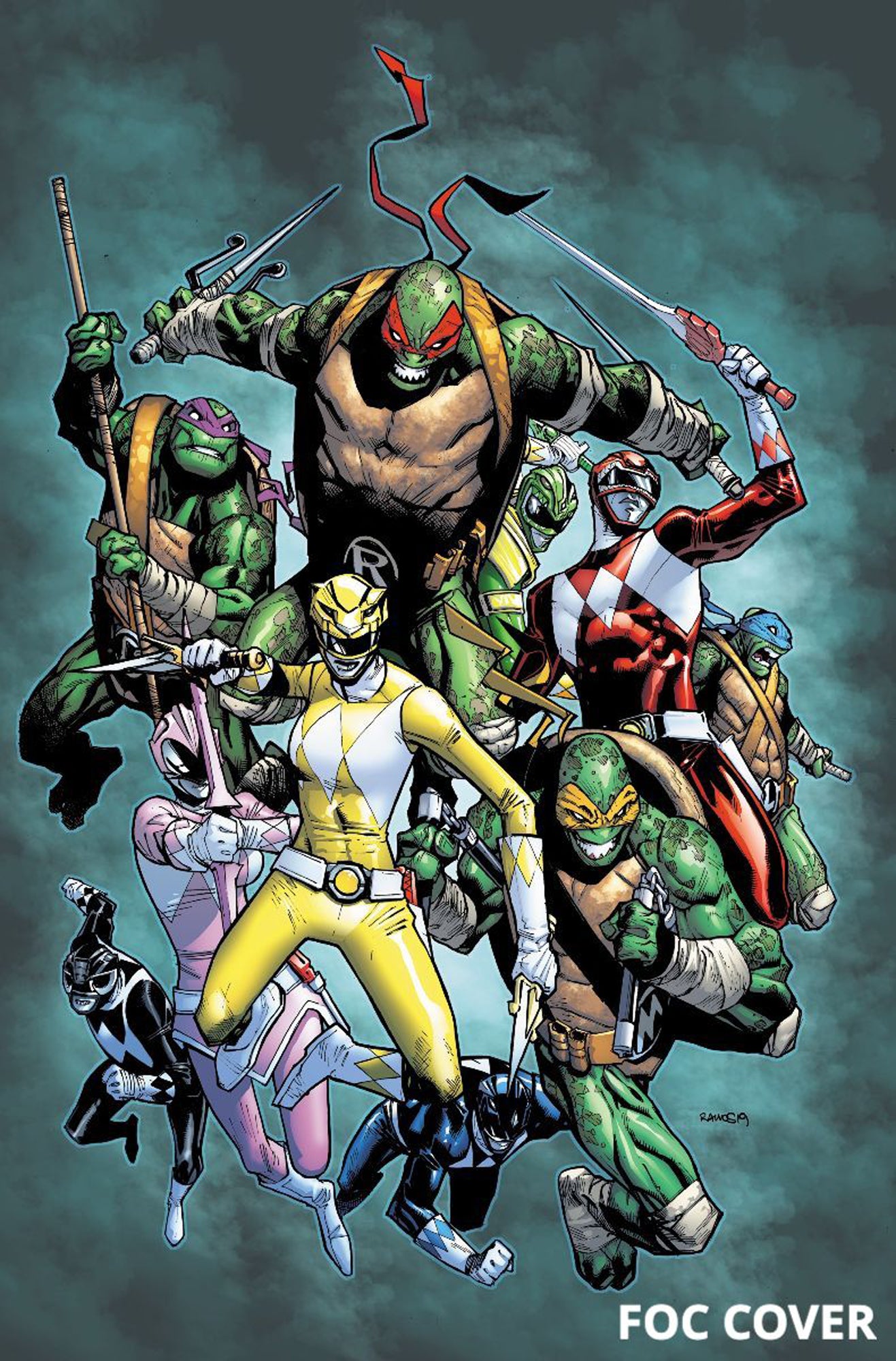 POWER RANGERS TEENAGE MUTANT NINJA TURTLES #2 FOC VAR
