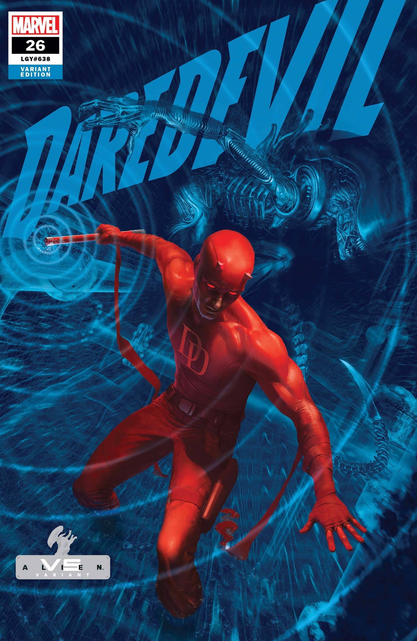 DAREDEVIL #26 RAHZZAH MARVEL VS ALIEN VAR KIB