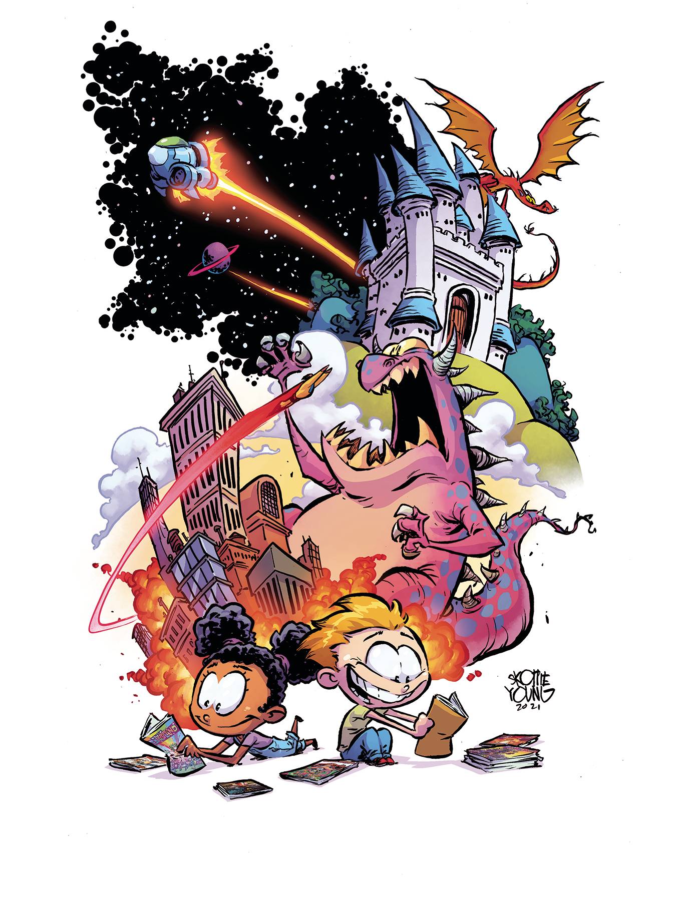 FCBD 2021 COMM ARTIST YOUNG BLUE YOUTH T/S SM