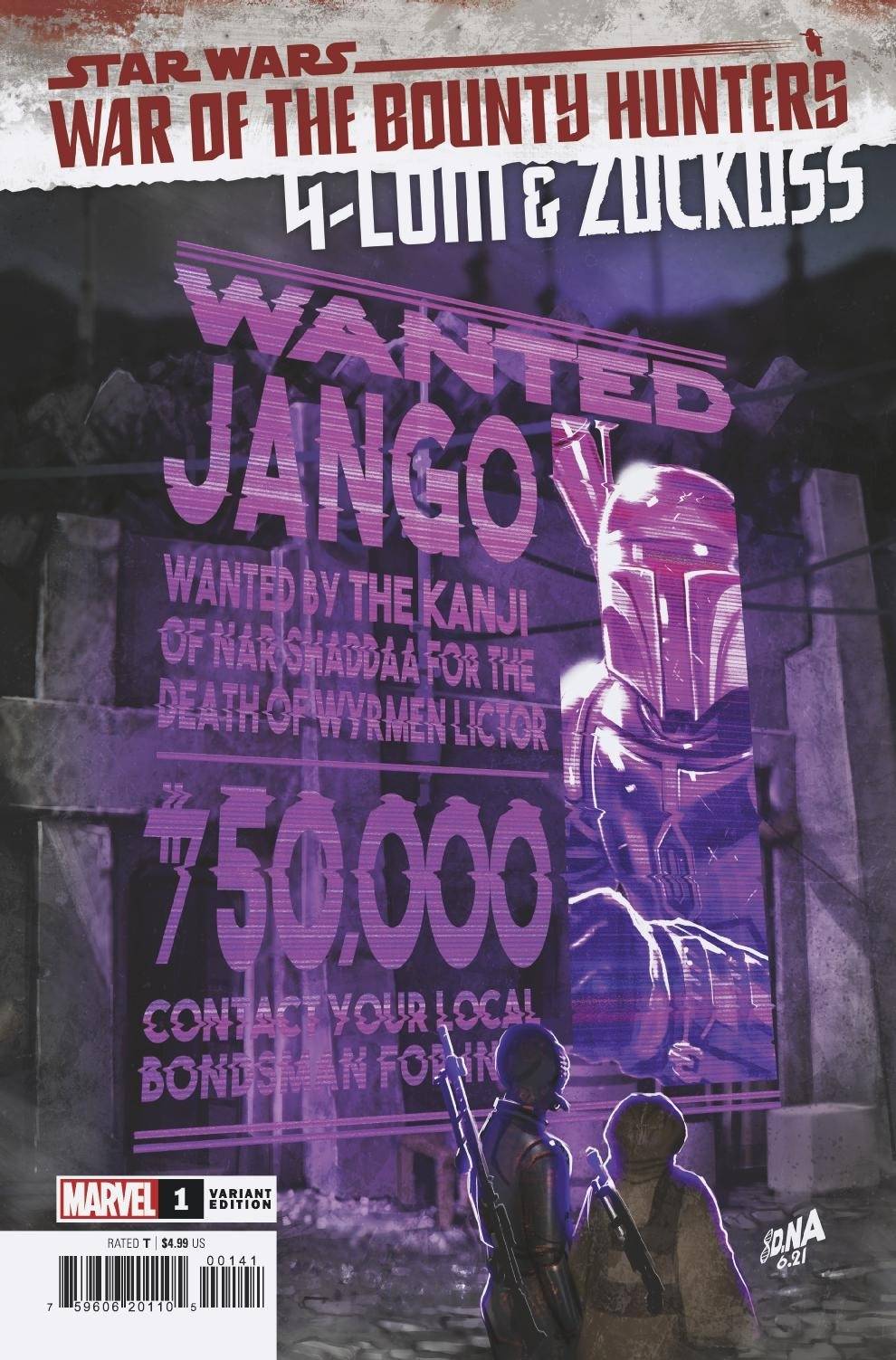 STAR WARS WAR BOUNTY HUNTERS 4-LOM ZUCKUSS #1 WANTED POSTER VAR