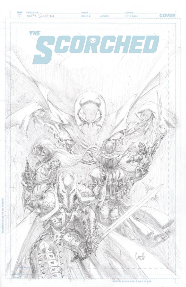 SPAWN SCORCHED #1 CVR H 50 COPY INCV CAPULLO SKETCH