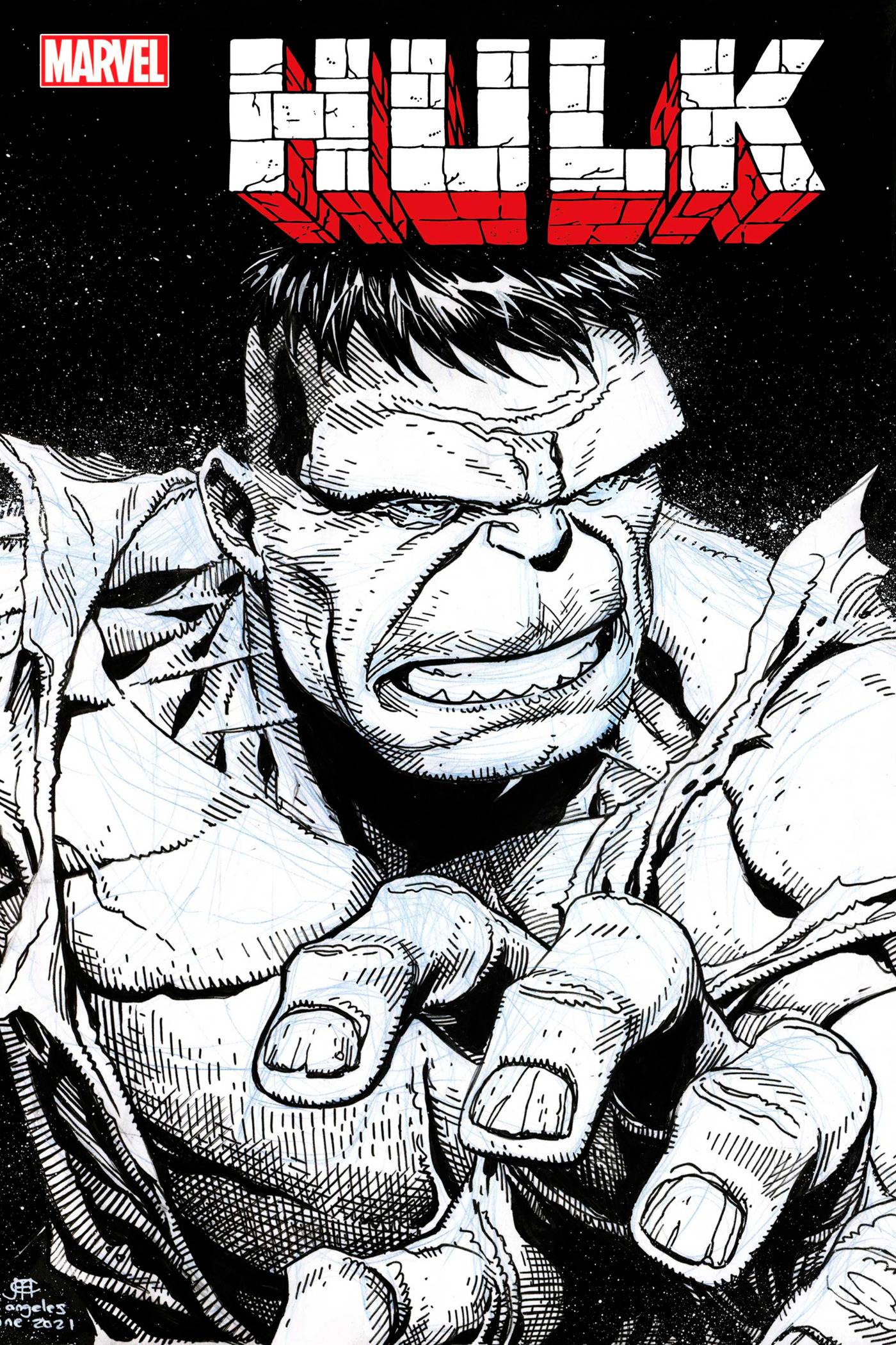 HULK #3 CHEUNG HEADSHOT SKETCH VAR