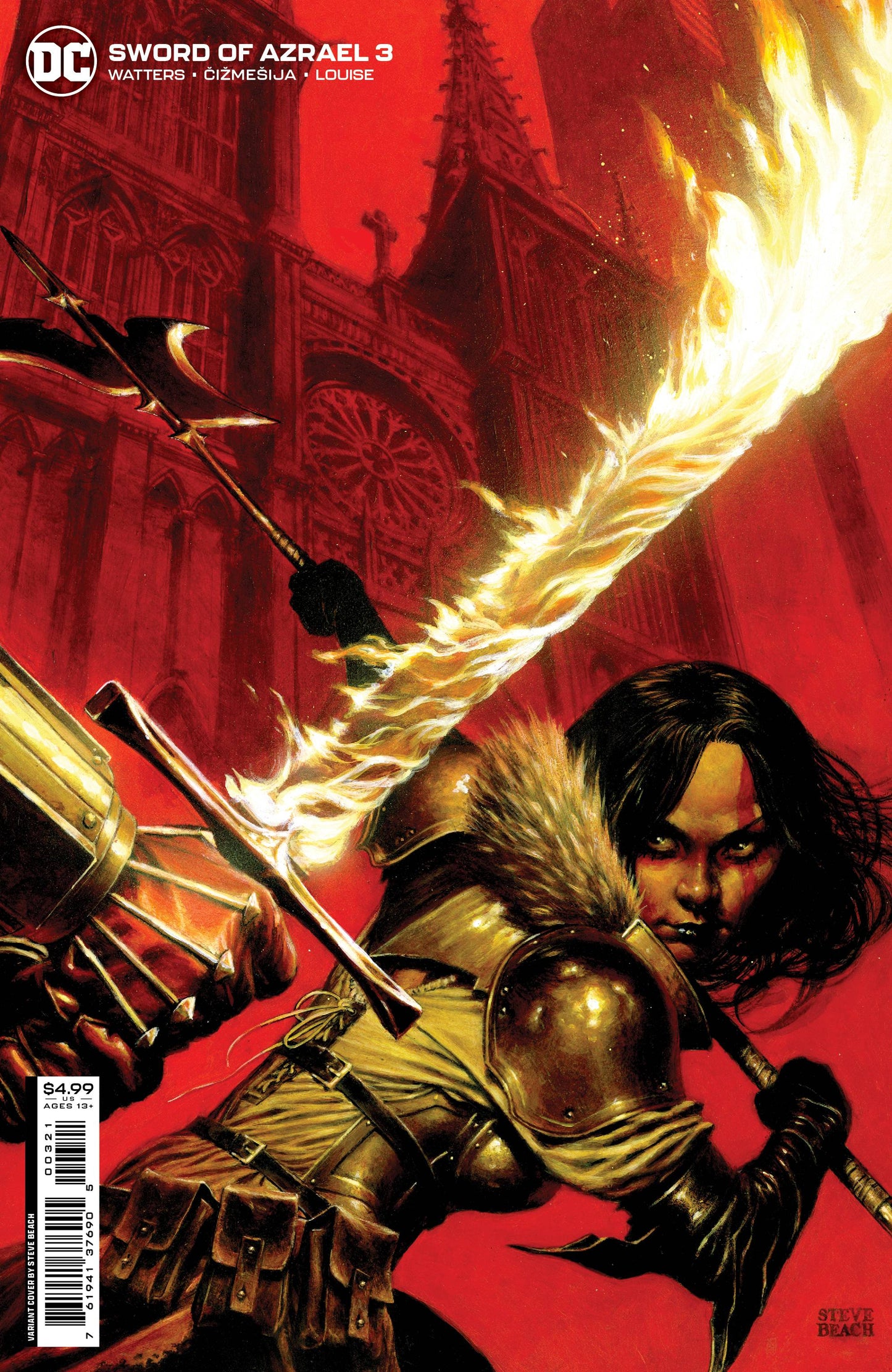 SWORD OF AZRAEL #3 (OF 6) CVR B BEACH CARD STOCK VAR
