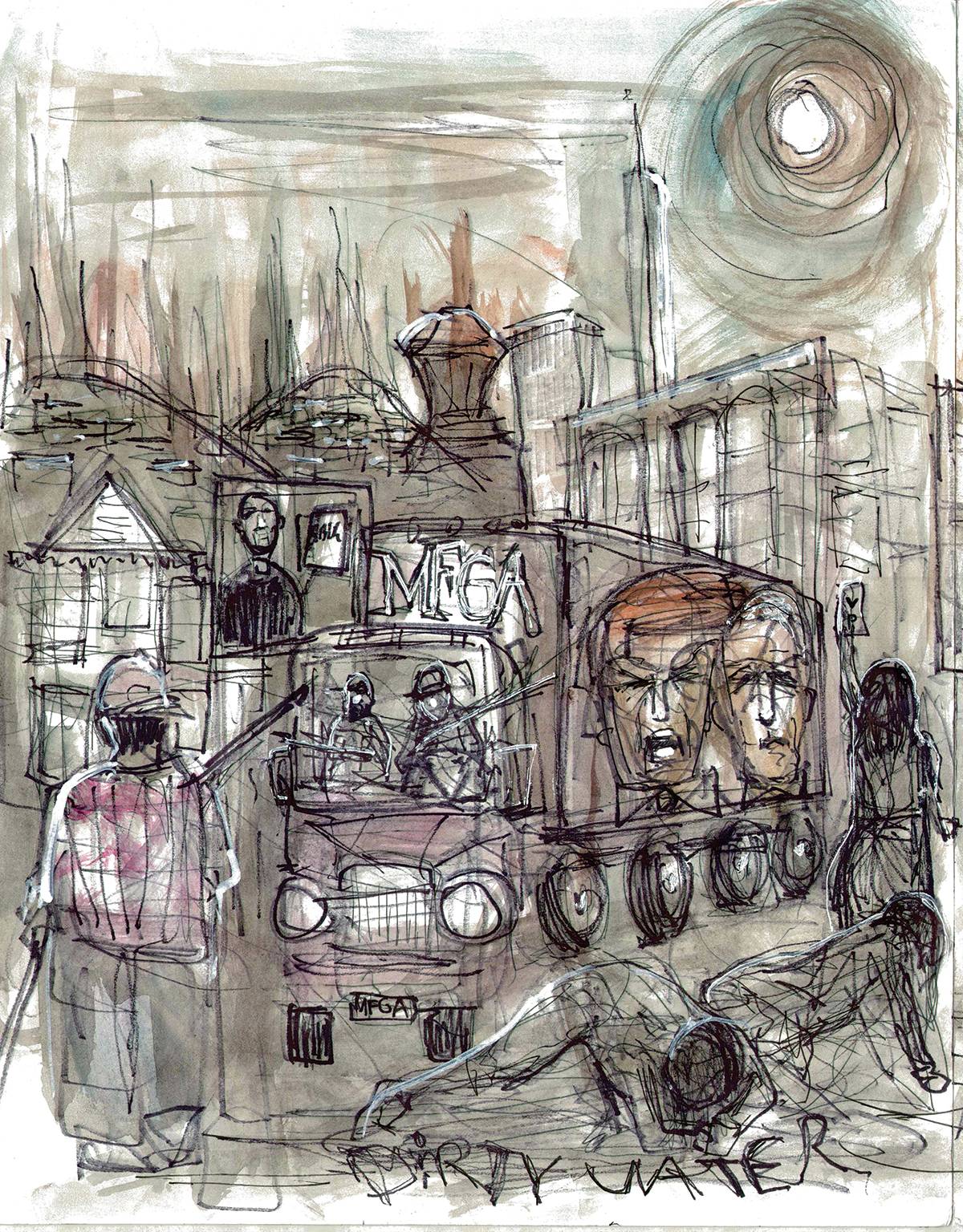 ROGUE STATE #1 CVR H CHUCK D GALLERY TRIPTYCH 2 OF 3 (MR)