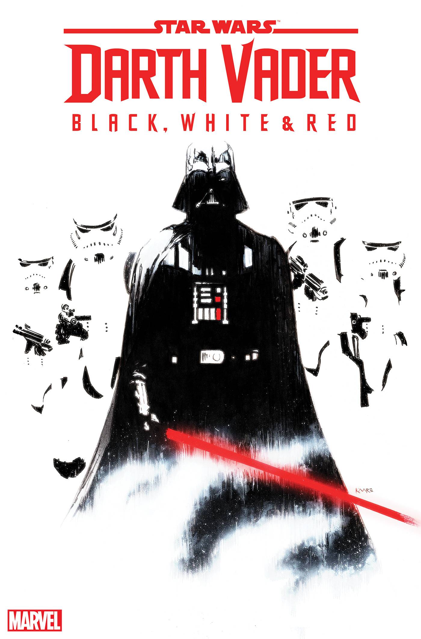 STAR WARS DARTH VADER BLACK WHITE AND RED #1 25 COPY INCV
