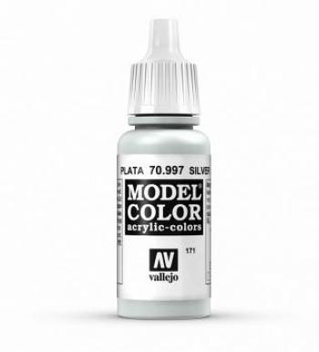 Vallejo AV Vallejo Model Color 17ml - Metallic Silver