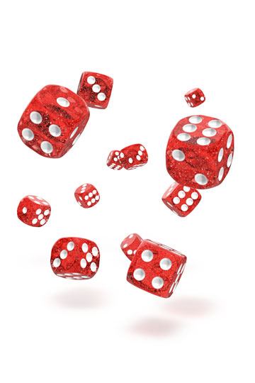 Oakie Doakie Dice D6 Dice 12 mm Speckled - Red (36)