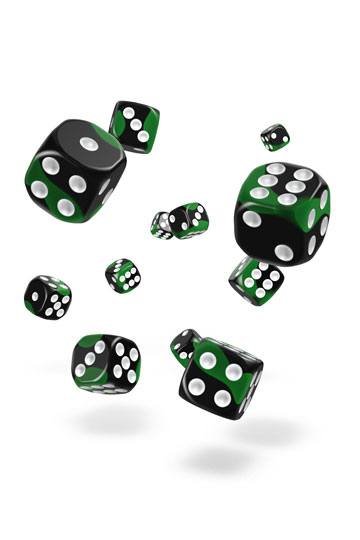 Oakie Doakie Dice D6 Dice 12 mm Glow in the Dark - Biohazard (36)