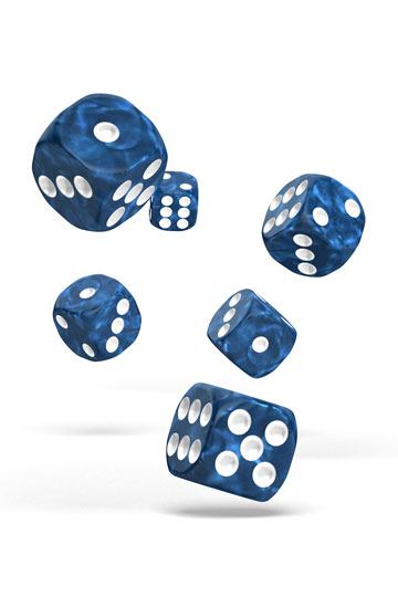 Oakie Doakie Dice D6 Dice 16 mm Marble - Blue (12)