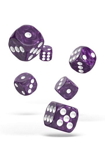 Oakie Doakie Dice D6 Dice 16 mm Marble - Purple (12)