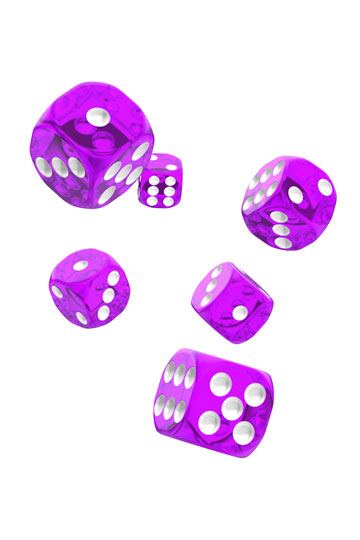 Oakie Doakie Dice D6 Dice 16 mm Translucent - Purple (12)