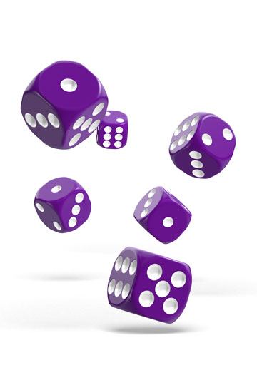 Oakie Doakie Dice D6 Dice 16 mm Solid - Purple (12)