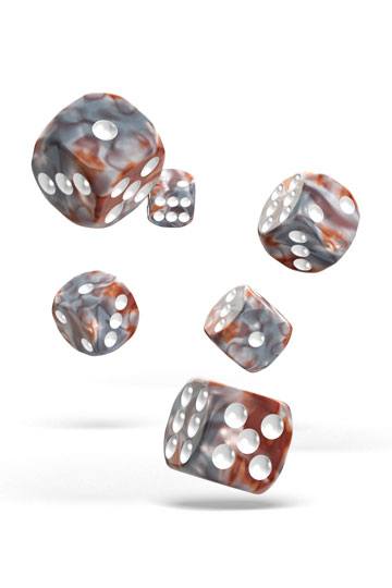 Oakie Doakie Dice D6 Dice 16 mm Gemidice - Silver-Rust (12)