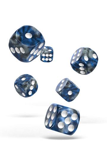 Oakie Doakie Dice D6 Dice 16 mm Gemidice - Liquid Steel (12)