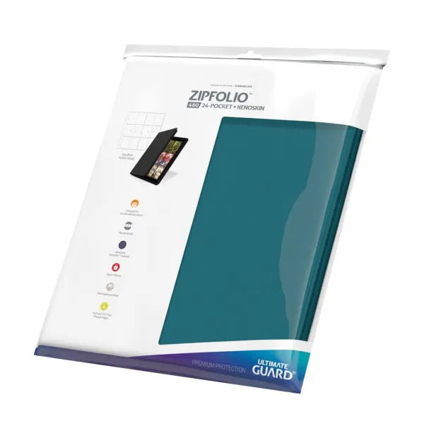 Ultimate Guard Zipfolio 480 24-Pocket Xenoskin (Petrol Blue)