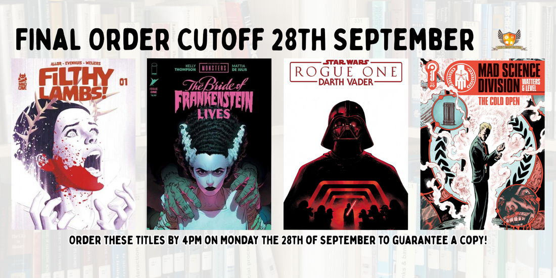 Our picks of the comics on final order cutoff: Monday 28 September 2026