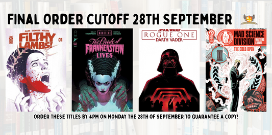 Our picks of the comics on final order cutoff: Monday 28 September 2026