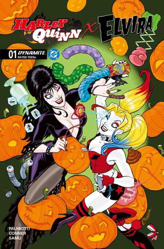 Harley Quinn X Elvira #1 Cover A Amanda Conner