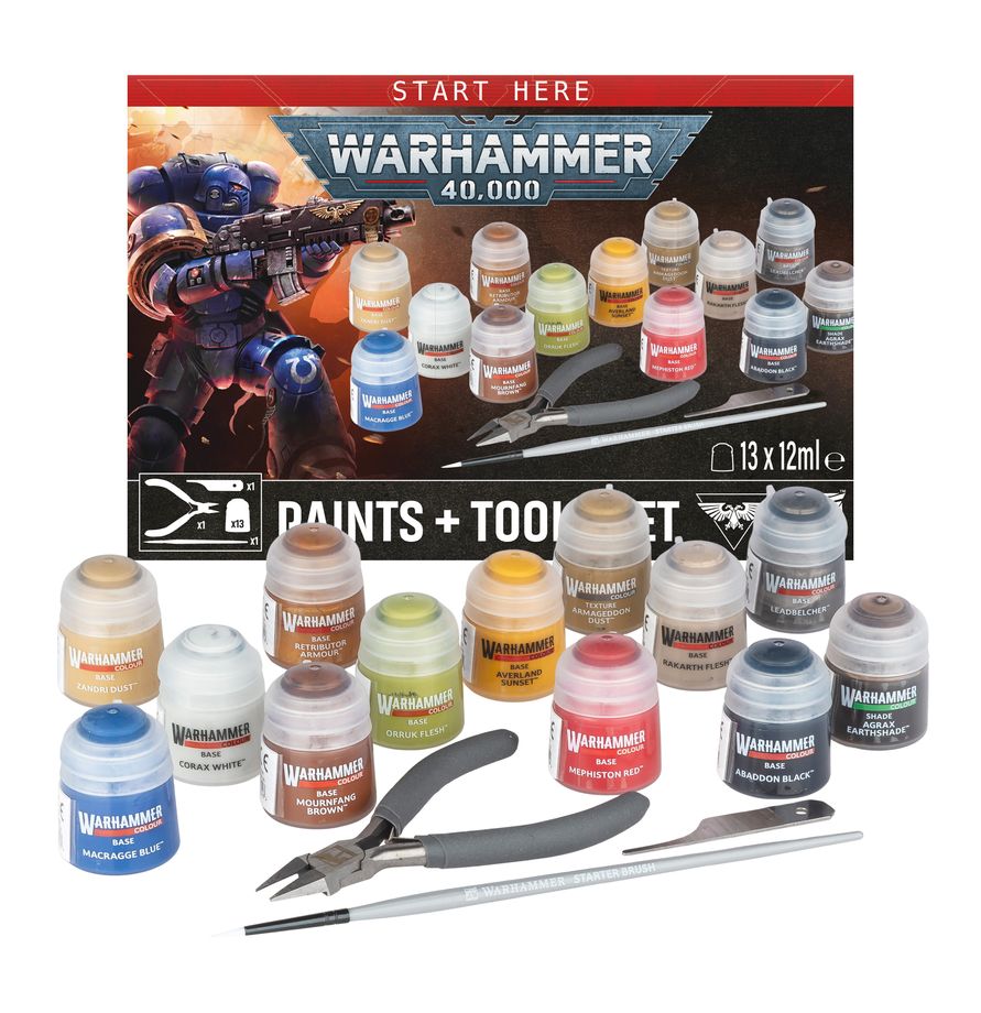 Warhammer 40,000: Paint & Tools Set (11th Ed)