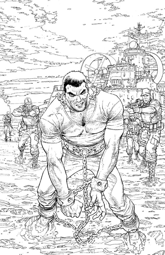 Fort Psycho #1 Cover H Inc 1:20 Dustin Weaver Black & White Variant