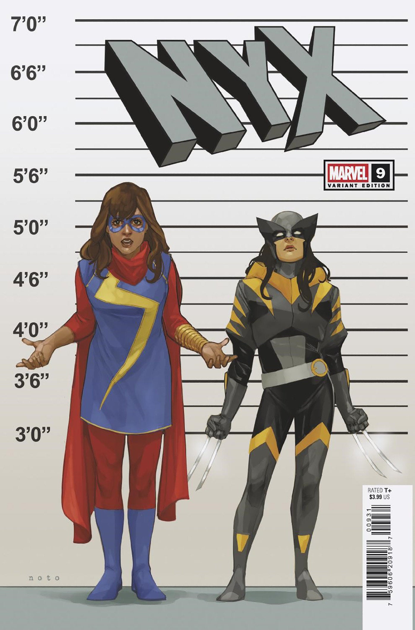 NYX #9 Phil Noto Connect X-Manhunt Variant