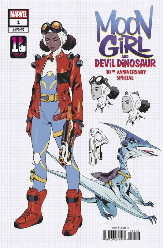 Moon Girl & Devil Dinosaur 10th Anniversary Special #1 Anand Ramcheron Design 10 Copy IncvVariant