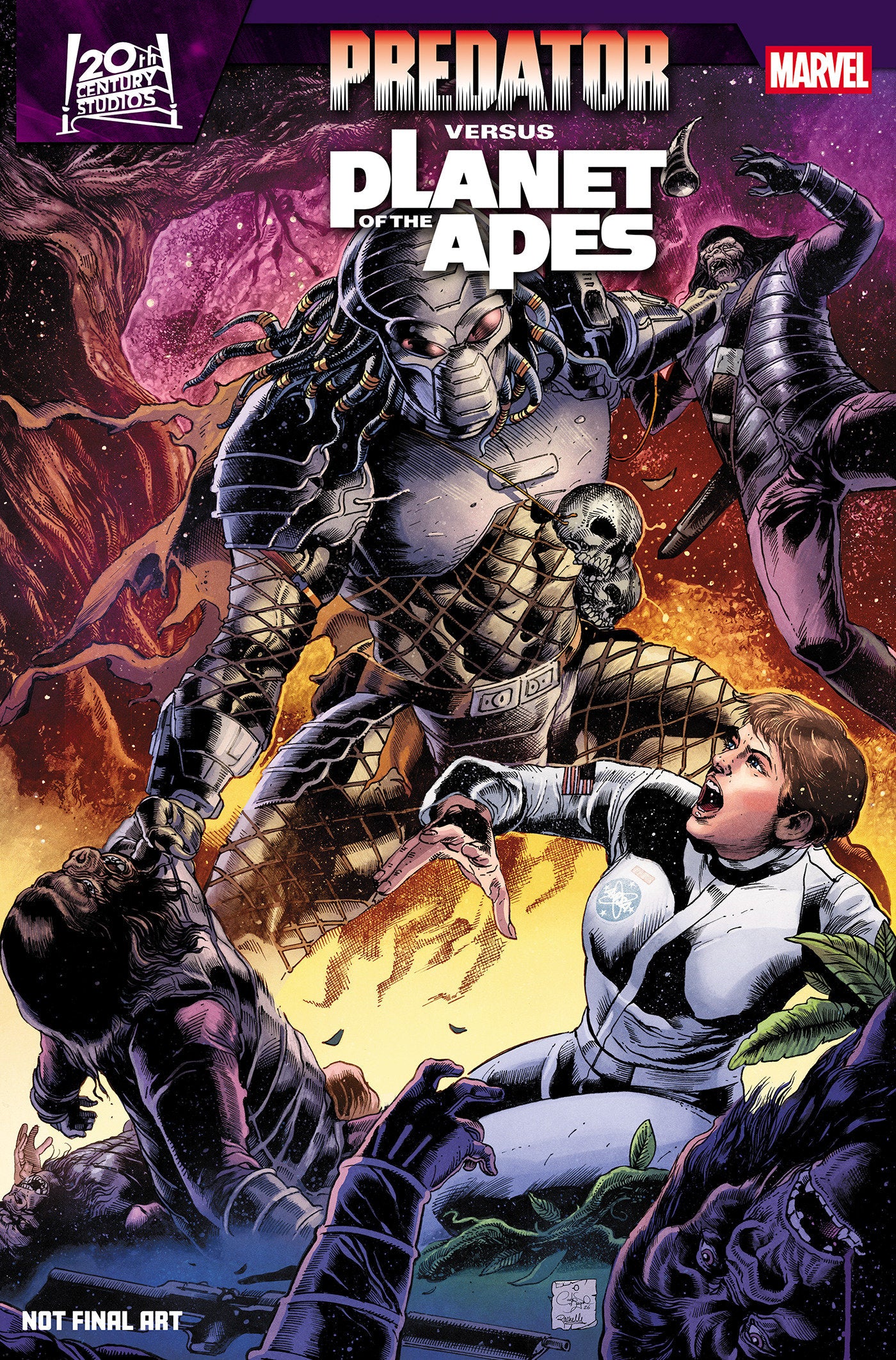 Predator vs. The Planet Of The Apes #1 Carlos Magno Variant 1:25