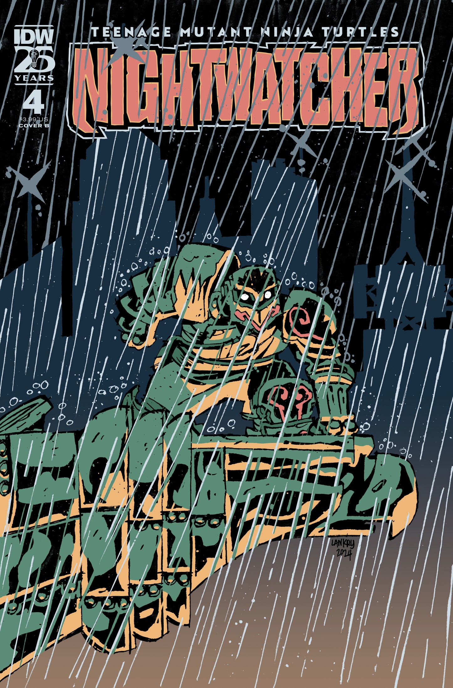 Teenage Mutant Ninja Turtles Nightwatcher #4 Cover B Lankry