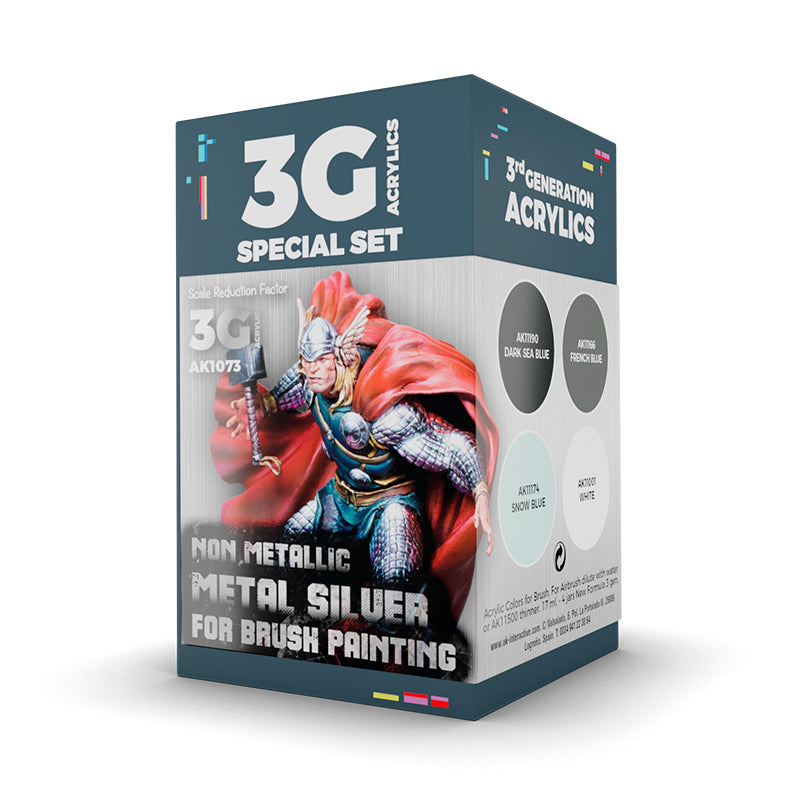 Wargame Colour Set: Non Metallic Metal Silver