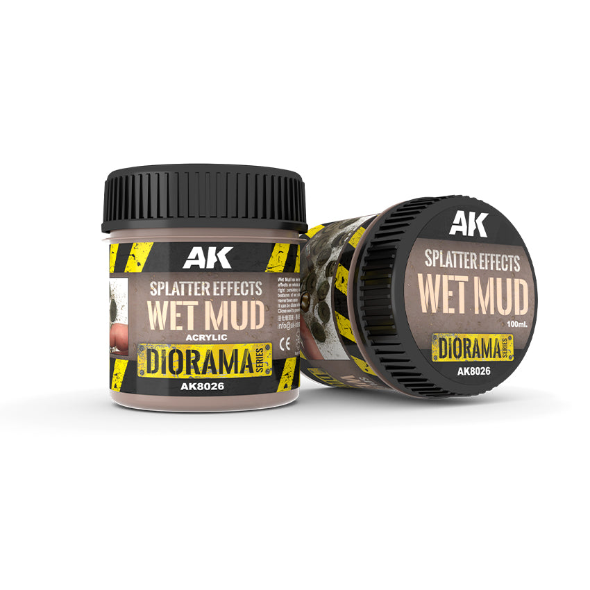 AK Diorama: Splatter Effects Wet Mud - 100ml - Base Product (Acrylic)