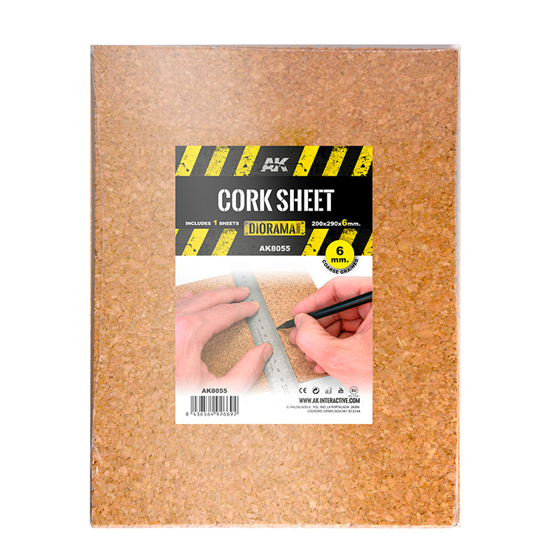 Cork Sheet – 200x290x6mm - Coarse