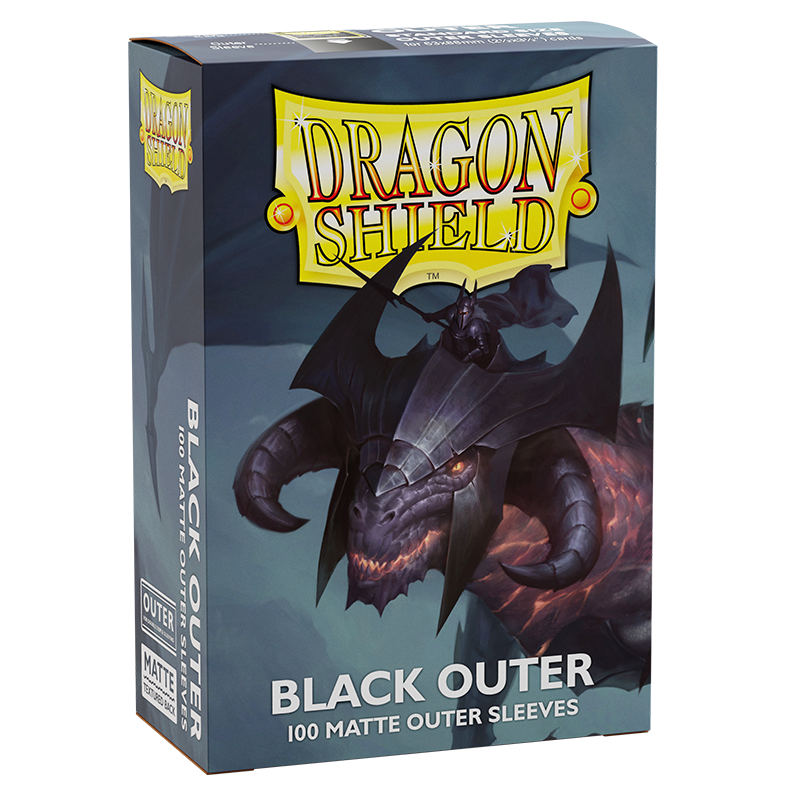Dragon Shield Standard Size Black Perfect Fit Outer Sleeves