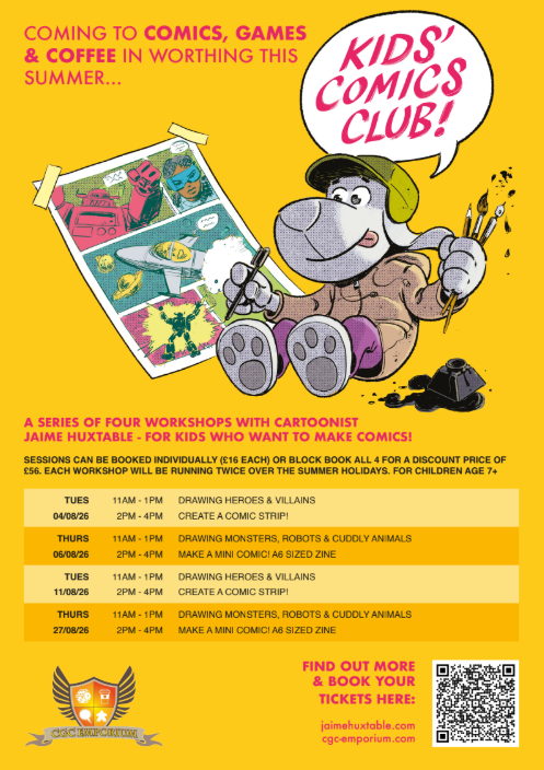 Kids' Comic Workshops with Jaime Huxtable - Summer Holidays @ CGC Worthing