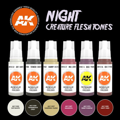 AK Acrylic Set - Night Creatures Flesh Tones