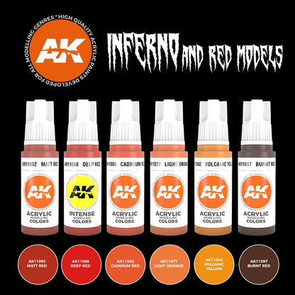 AK Acrylic Set - Inferno and Red Creatures