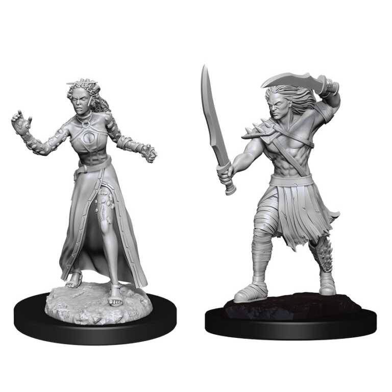 Magic the Gathering Unpainted Miniatures: Vampire Lacerator & Vampire Hexmage