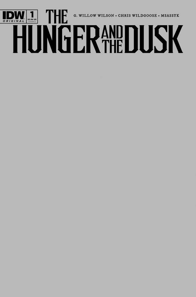 Hunger And Dusk #1 Cover D Sketch (Mature)