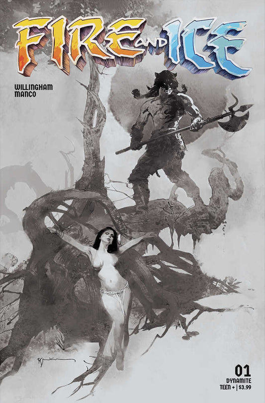 Fire And Ice #1 Cover L 20 Copy Variant Edition Sienkiewicz Line Art