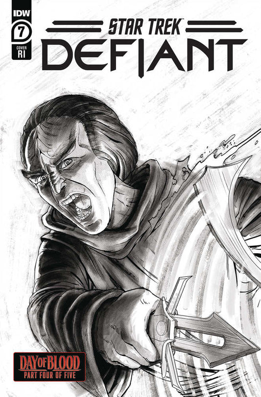 Star Trek Defiant #7 Cover D 10 Ward Black & White