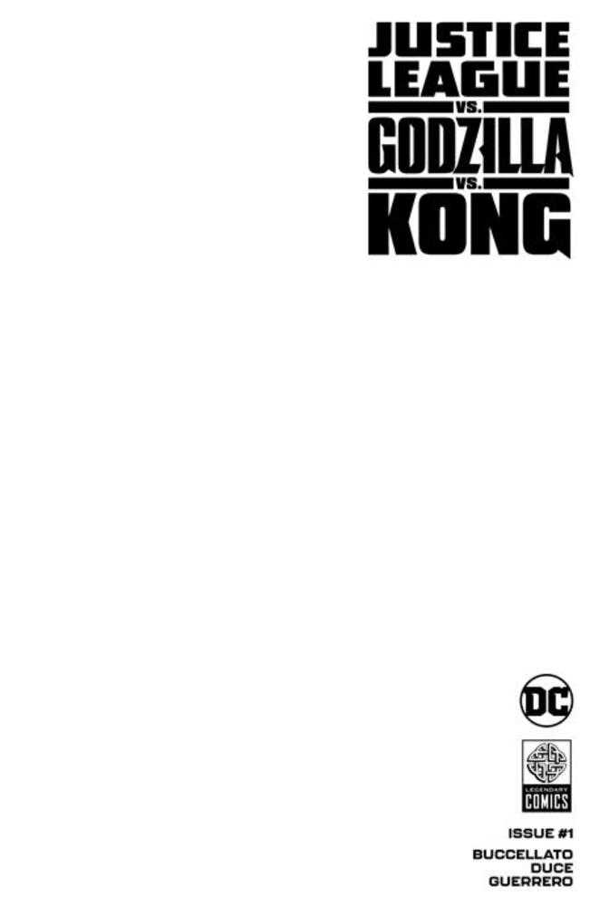 Justice League vs Godzilla vs Kong #1 (Of 7) Cover D Blank Card Stock Variant(Subscription)