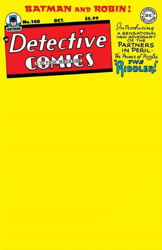 Detective Comics #140 Facsimile Edition Cover B Blank Card Stock Variant