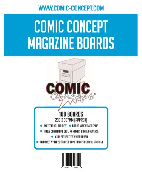 Comic Concept Magazine Boards 230 x 307mm Pack 100