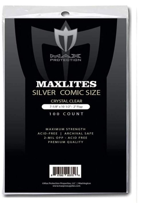 MAXLITES Ultra Premium Comic Bags - Silver Age Size