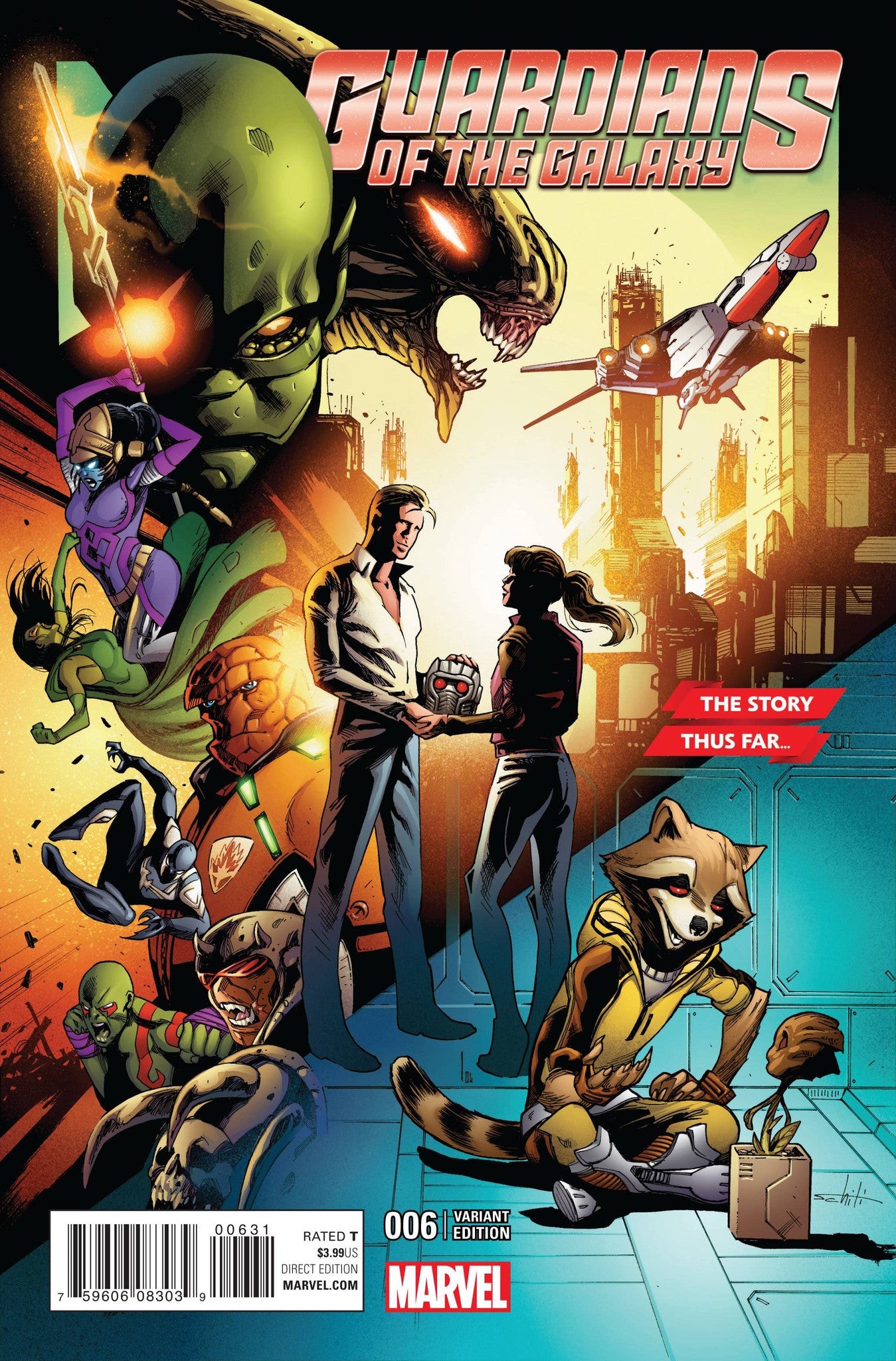 GUARDIANS OF GALAXY #6 SCHITISTORY THUS FAR VARIANT COVER